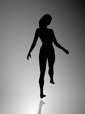 Spinning lady left and right brain test